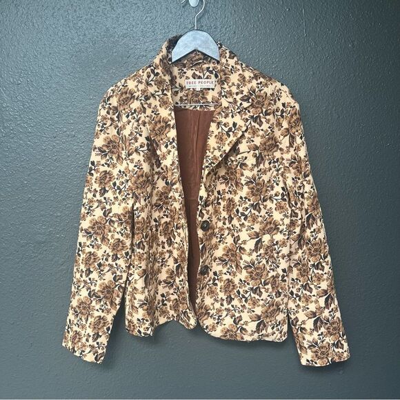 Free People Cali Floral Print Boxy Single Breasted Blazer - Picture 5 of 16